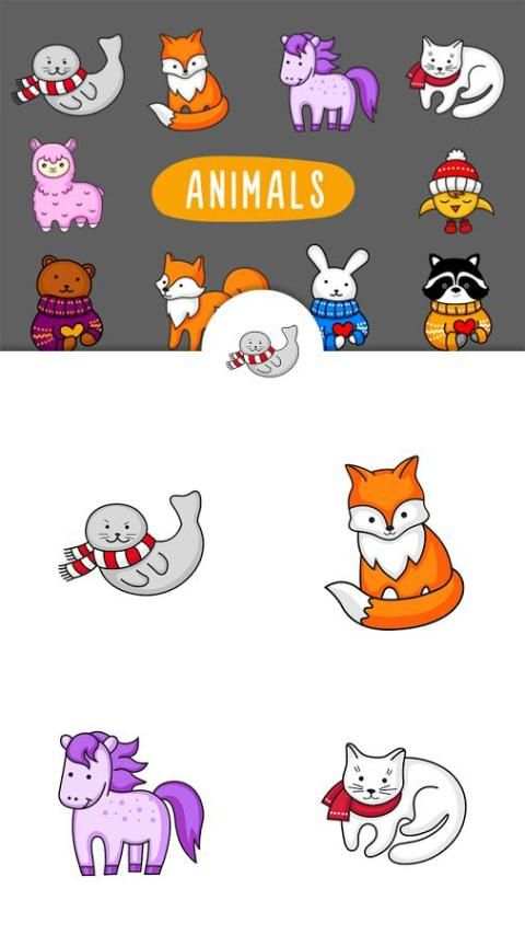 Cartoon Fairy Tale Stickers скриншот 6