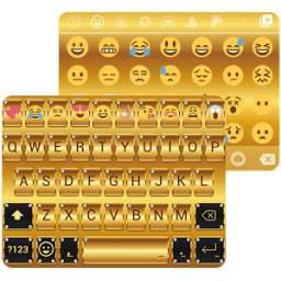 Gold Free Emoji Keyboard Theme