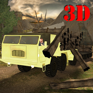 Log Transporter Cargo Truck 3D icon