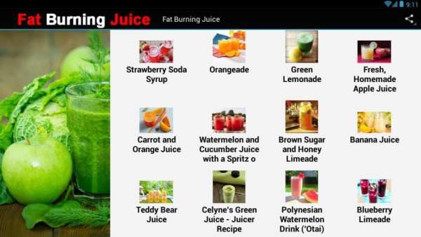 Fat Burning Juices Healthy screenshot 1