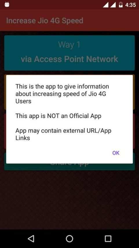 Increase Jio 4G Speed Booster 2 تصوير الشاشة
