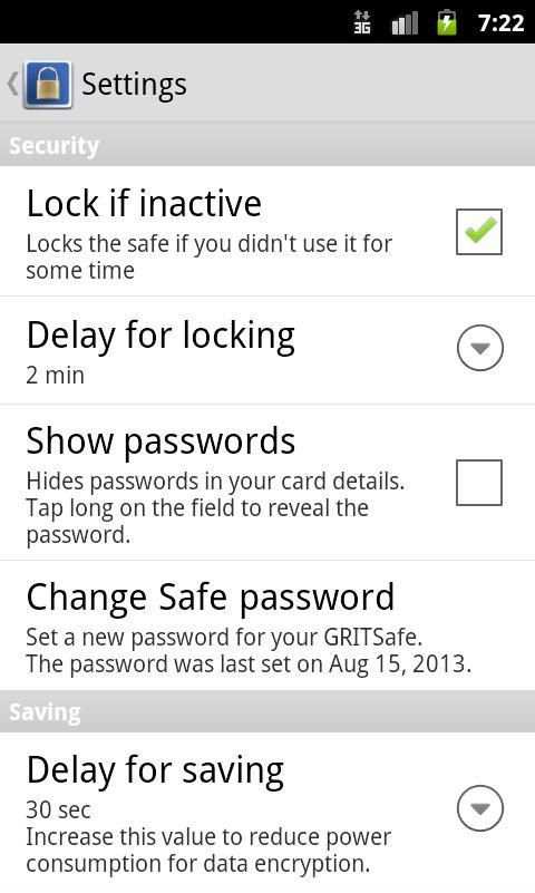 GRITSafeTrial password manager screenshot 2