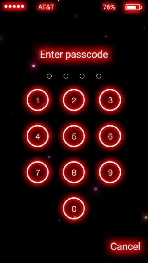Neon Firefly Lock Screen скриншот 2