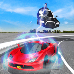 Flying Police Electric Car Sim icon