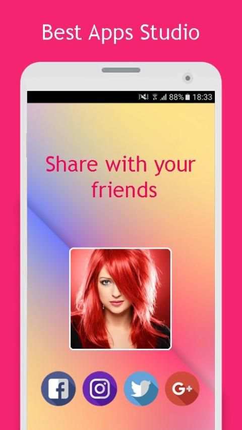 Hair Color Changer Studio 1 تصوير الشاشة