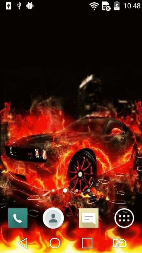 Car on fire live wallpaper screenshot 2