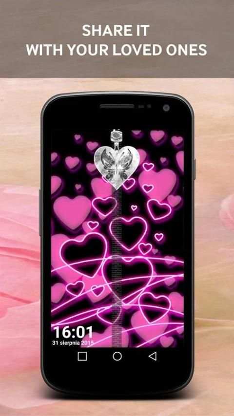 Love Zipper Lock Screen screenshot 2