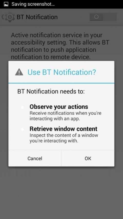 BT Notification 3 تصوير الشاشة