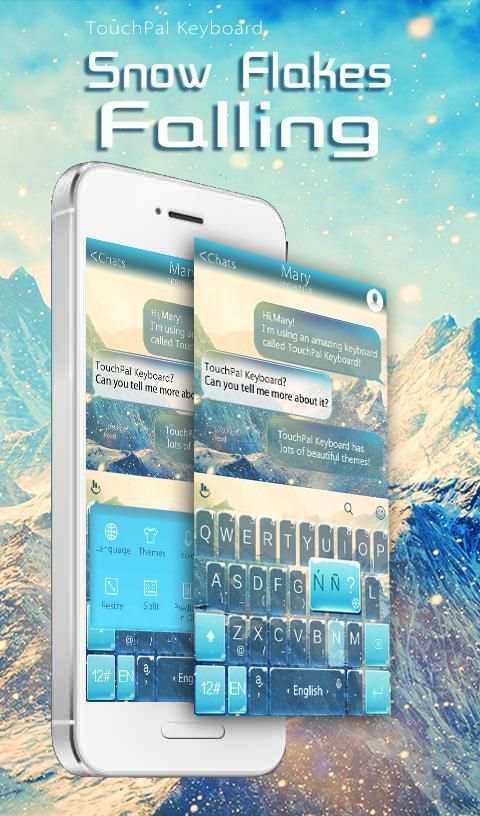 Snow Flake Falling Theme 5 تصوير الشاشة