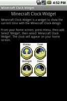 Minecraft Clock Widget скриншот 1