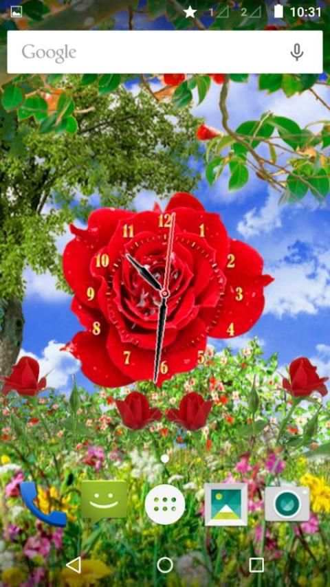 Rose Flower Clock скриншот 11