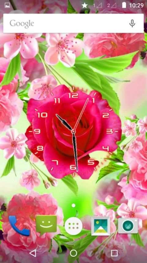 Rose Flower Clock скриншот 3