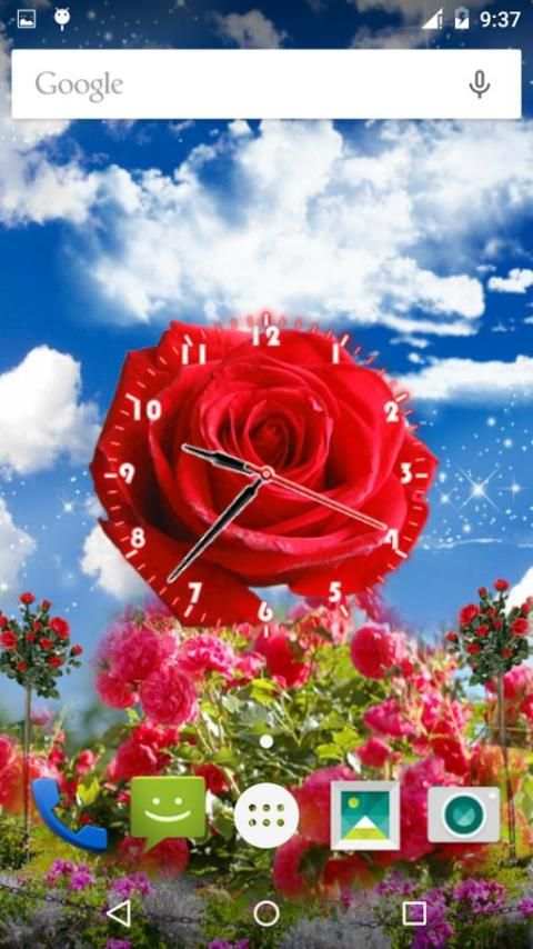 Rose Flower Clock скриншот 4
