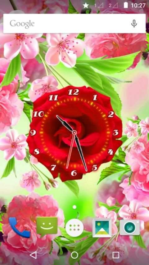 Rose Flower Clock скриншот 1