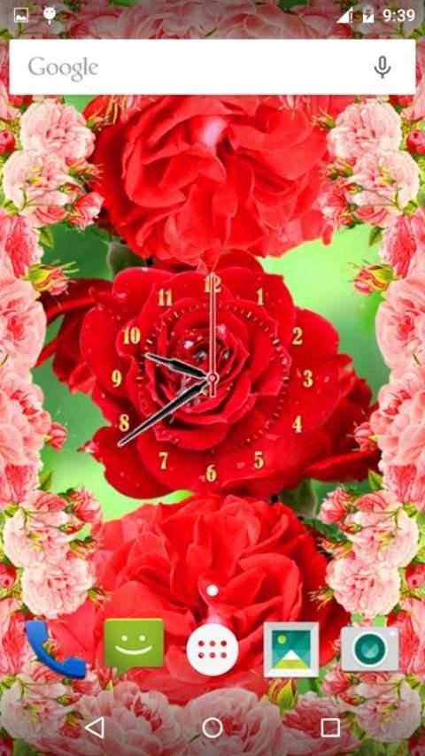 Rose Flower Clock скриншот 9