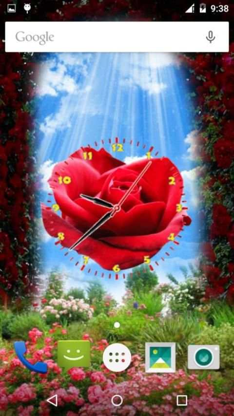 Rose Flower Clock скриншот 2