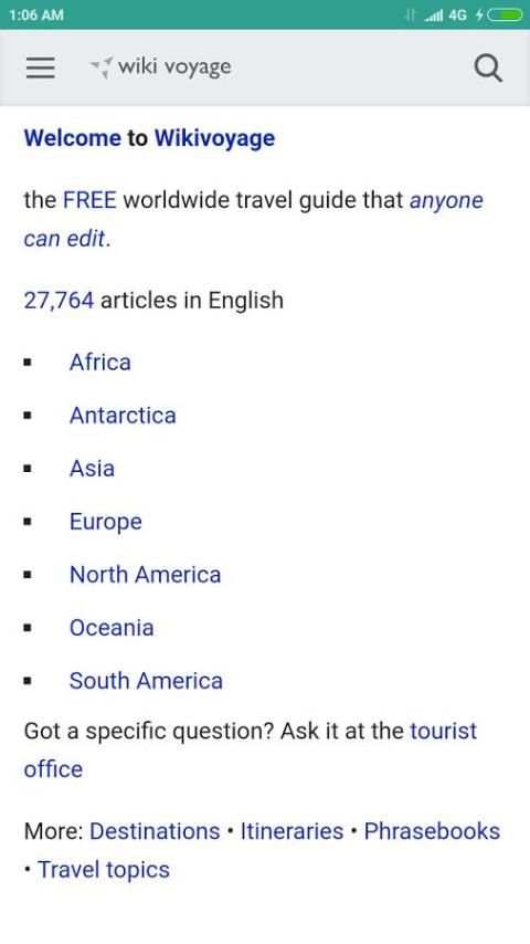WikiVoyage screenshot 1
