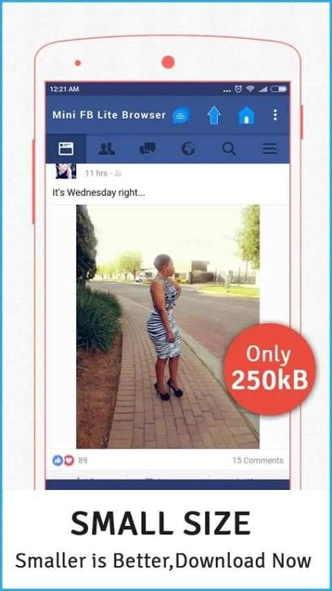 Fast for facebook mini fb lite screenshot 2