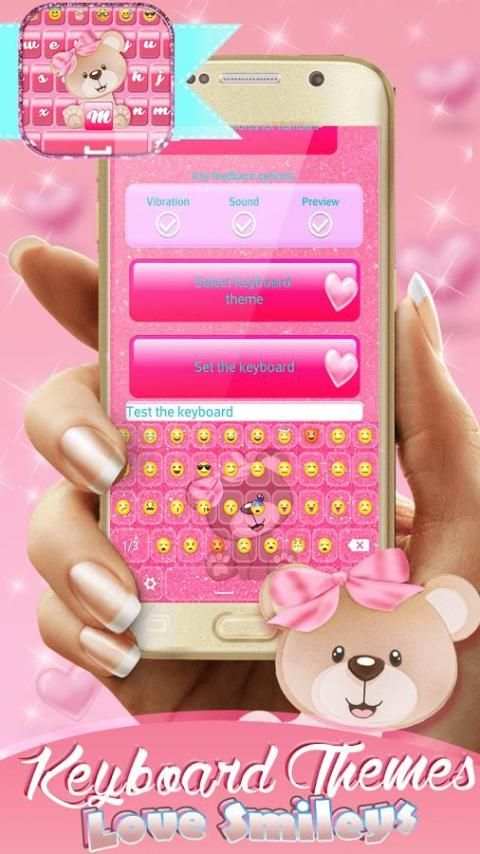 Keyboard Themes - Love Smileys screenshot 1