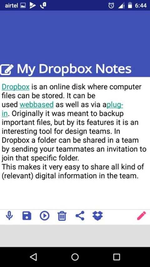 Notes for Dropbox скриншот 3