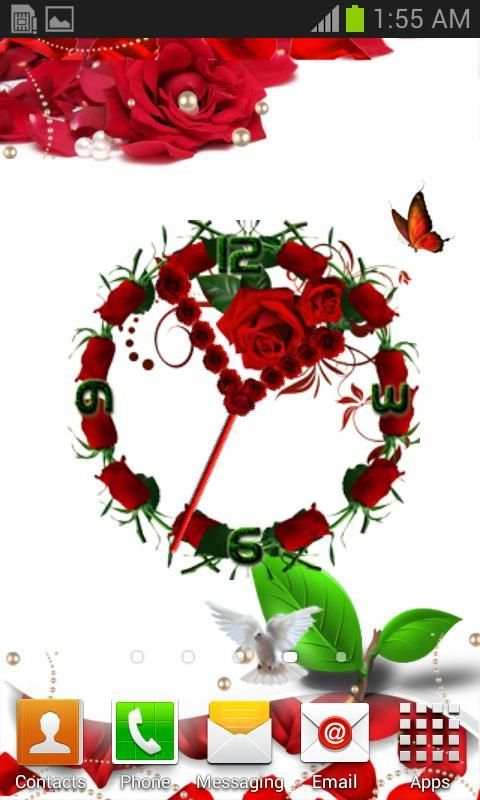 Rose Flower Clock 18 تصوير الشاشة