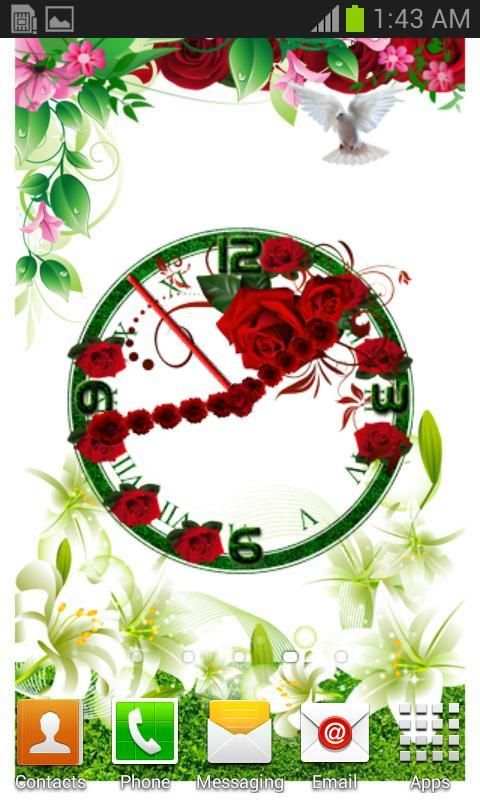 Rose Flower Clock 2 تصوير الشاشة