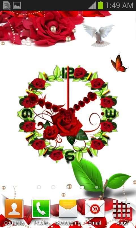Rose Flower Clock 15 تصوير الشاشة