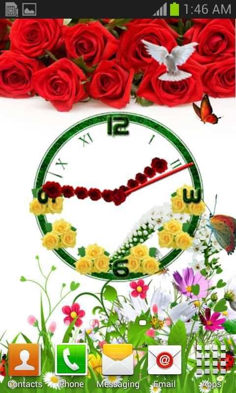 Rose Flower Clock 8 تصوير الشاشة