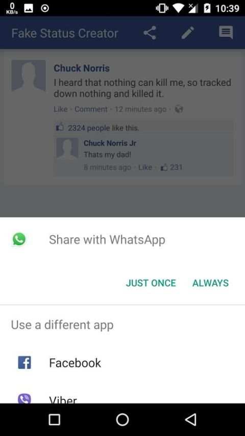 Fake Status Creator скриншот 1
