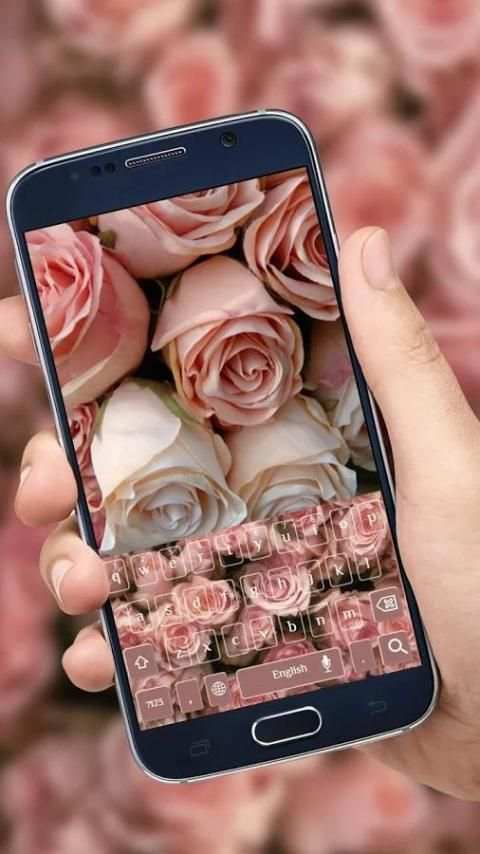Merah muda Rosa Keyboard Tema screenshot 3