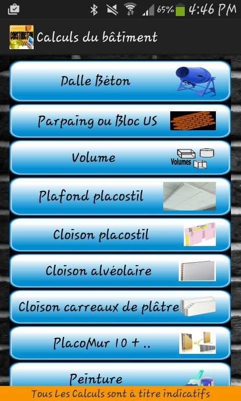 Top calcul batiment screenshot 2