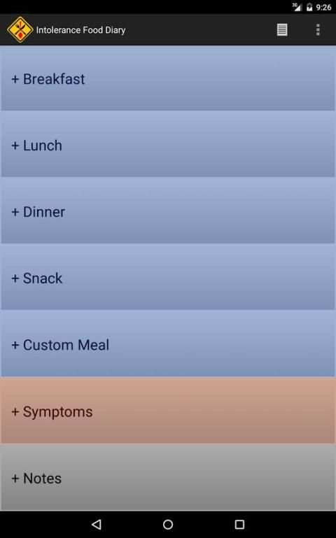 Intolerance Food Diary screenshot 1