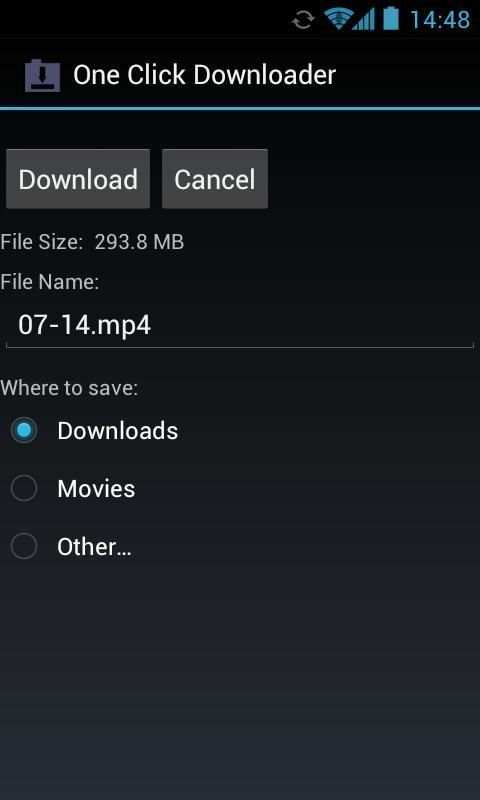 One Click Downloader скриншот 1