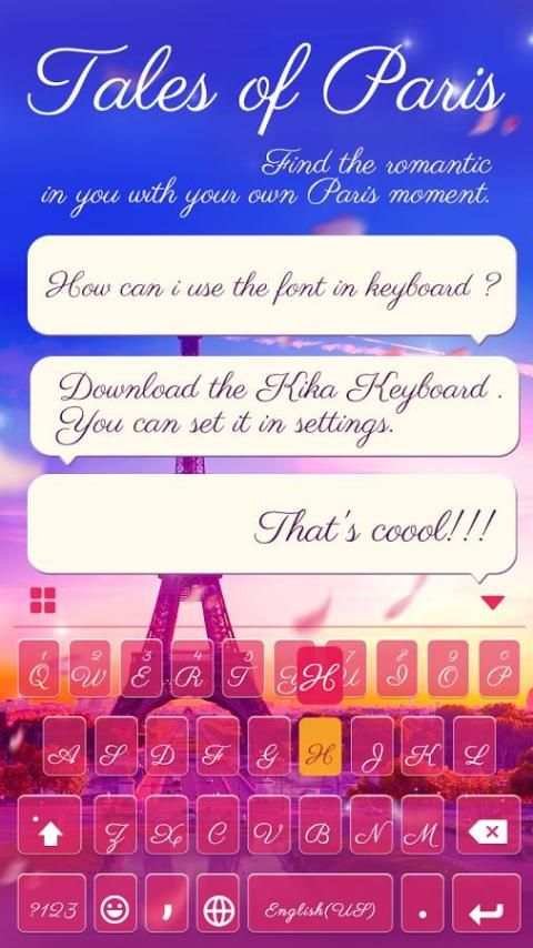 Paris Free Font For Keyboard screenshot 1