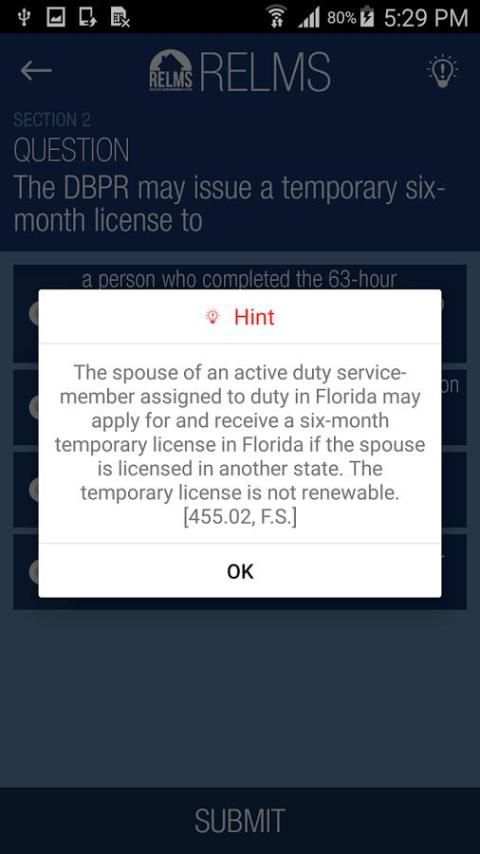 My Florida Real Estate License screenshot 1