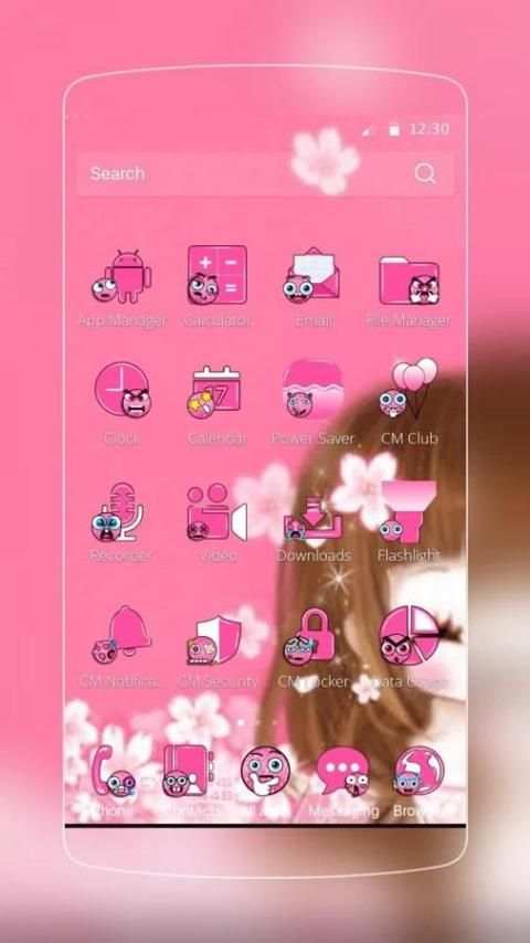 Sakura Cute Girl Tema screenshot 2