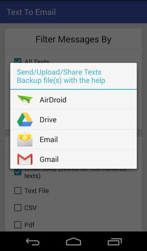 Email My Texts screenshot 1