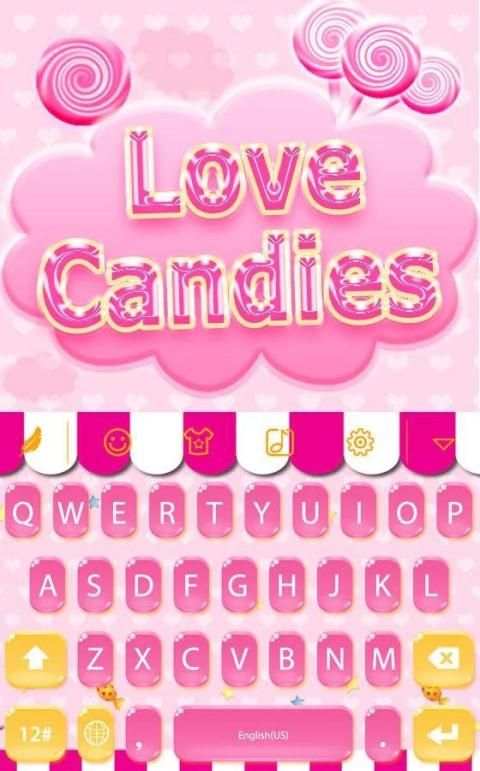 Love candies for Keyboard 3 تصوير الشاشة
