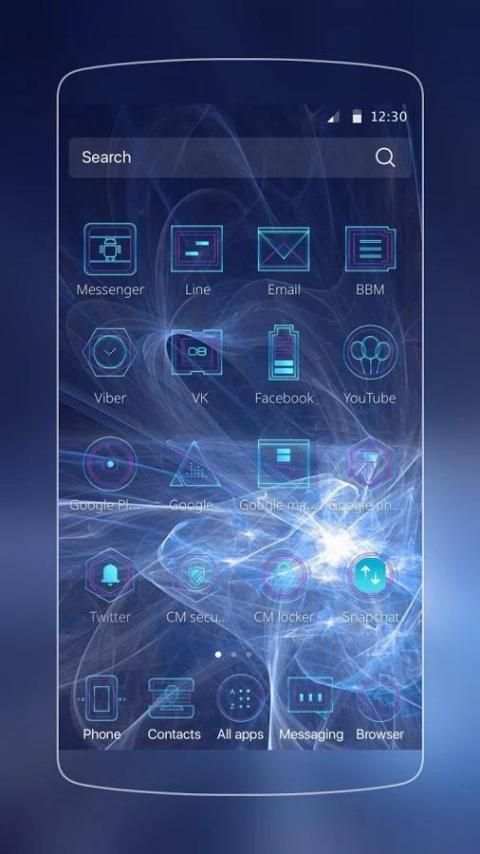 Abstract neon line launcher screenshot 2
