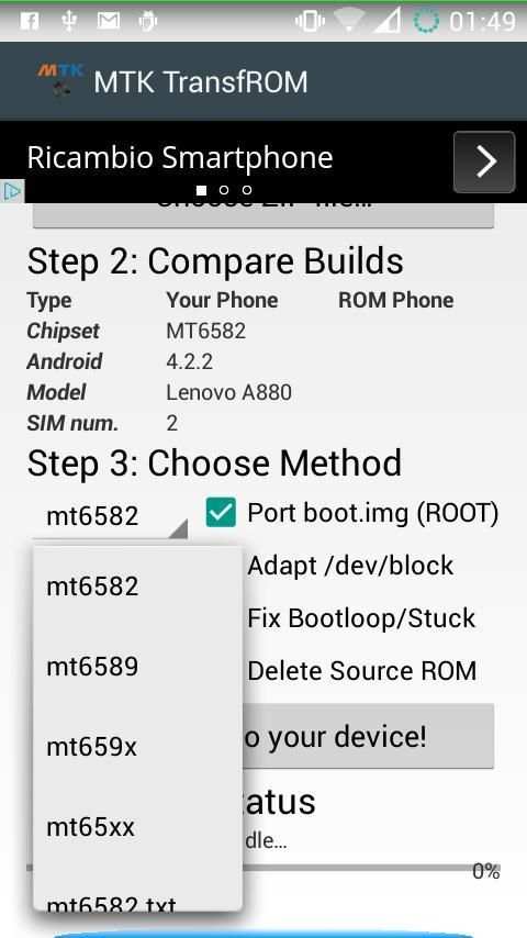 MTK TransfROM screenshot 1