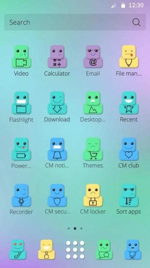 Cute Face Theme स्क्रीनशॉट 2