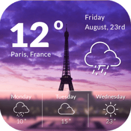 Weather&amp; Clock Widget Forecast иконка