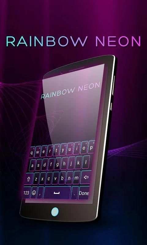 Rainbow Neon Keyboard screenshot 3