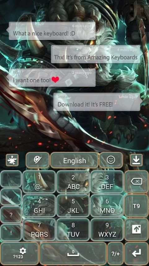Rengar LoL Keyboard screenshot 1