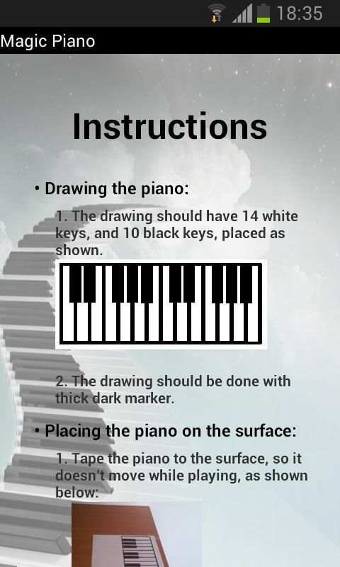 magicPiano (Augmented Reality) screenshot 1
