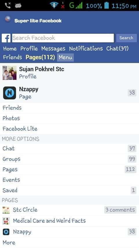Super lite Facebook screenshot 3