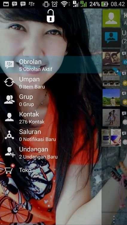 Versi Baru BBM Transparant 2 تصوير الشاشة