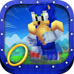 3D Block Run Skins Blue Speed أيقونة