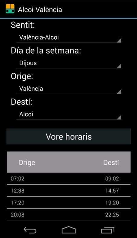 Tren Alcoi - València screenshot 2
