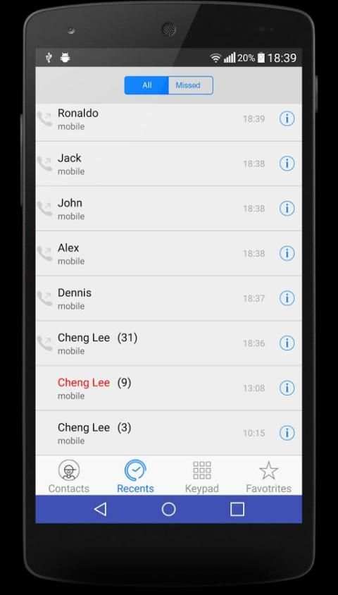 Contacts & Dialer Style OS 9 screenshot 3